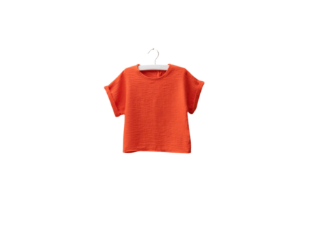 Kurzarm-T-Shirt in Orange