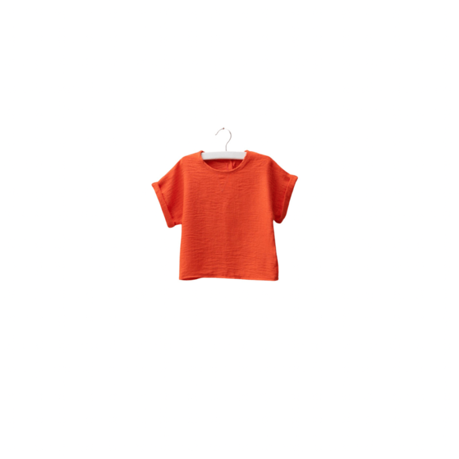 Kurzarm-T-Shirt in Orange